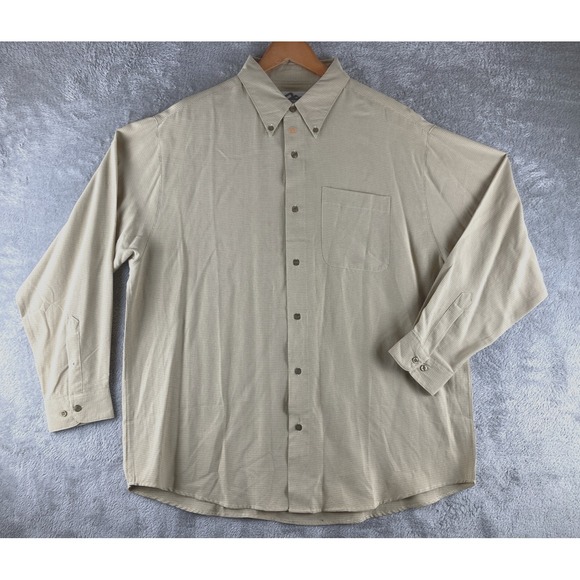 The Mountain Other - Tri-Mountain Shirt Mens XL Checked Long Sleeve Button‎ Down Polynosic Blend